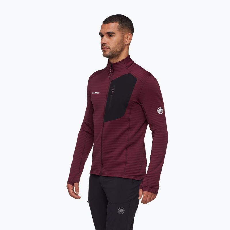 Herren-Fleecejacke Mammut Taiss Light ML burgundy/black 3