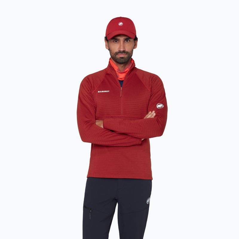 Herren Sweatshirt Mammut Taiss ML Half Zip Pull dark mammut red