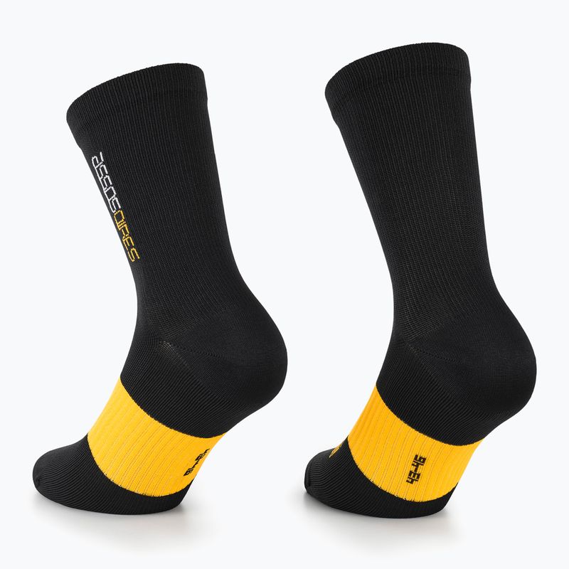 ASSOS Spring Fall schwarze Fahrradsocken 2