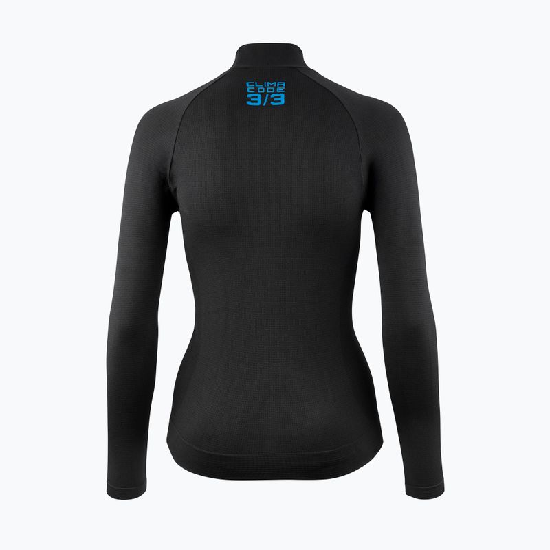 Damen-Radsport-Langarmshirt ASSOS Winter Skin Layer P1 W schwarz 2