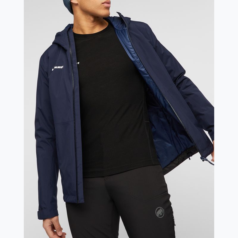 Herren-Regenjacke Mammut Linard HS Thermo Hooded Jacket Men marine 5