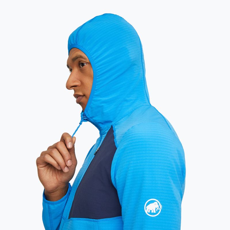 Herren-Trekkingsweatshirt Mammut Madris Light ML Hooded Jacket Men glacier blue/marine 5