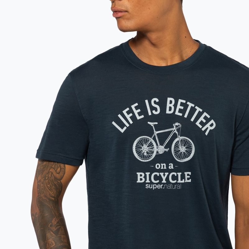Herren T-Shirt super.natural Better Bike Tee blueberry/vapor grey 2
