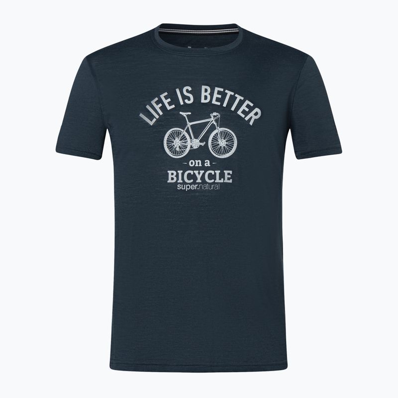 Herren T-Shirt super.natural Better Bike Tee blueberry/vapor grey 3