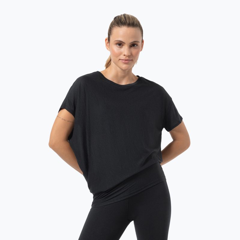 Damen Yoga-T-Shirt super.natural Yoga Loose Tee jet black