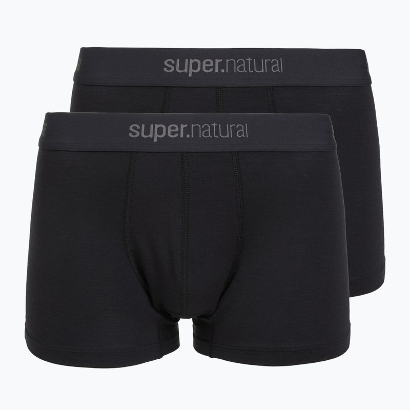 Herren Thermo-Boxershorts super.natural Tundra 175 2er-Pack jet black/jet black