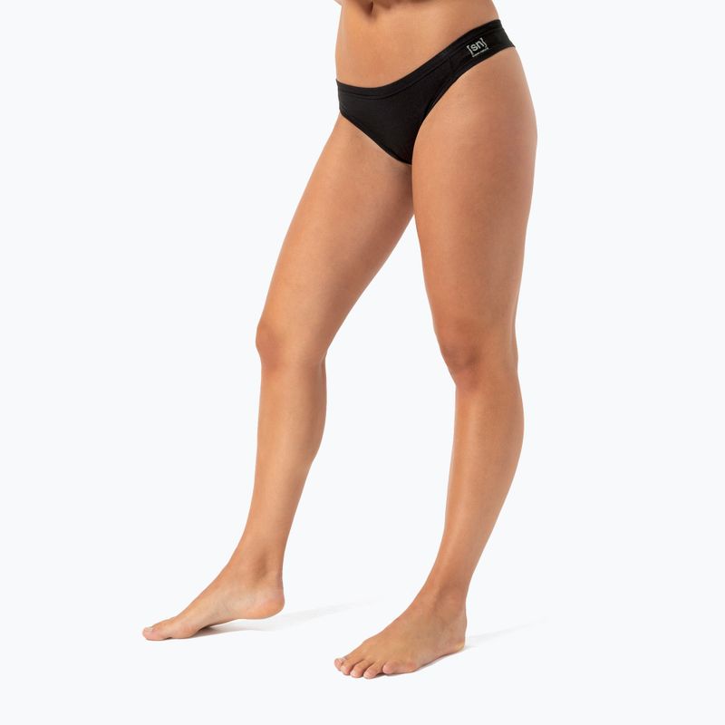 Damen Thermounterwäsche Slip super.natural Tundra 175 Thong jet black 3