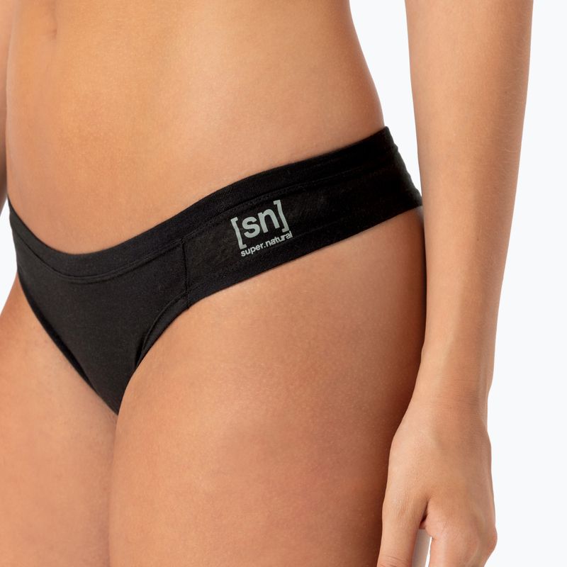 Damen Thermounterwäsche Slip super.natural Tundra 175 Thong jet black 6