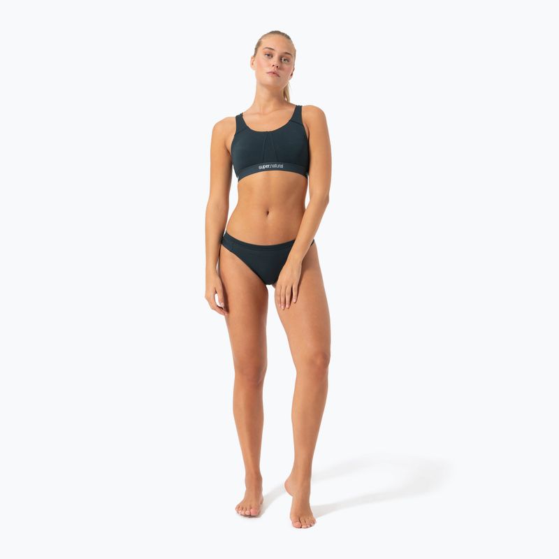 Damen Thermounterwäsche Slip super.natural Tundra 175 Thong Blueberry 4