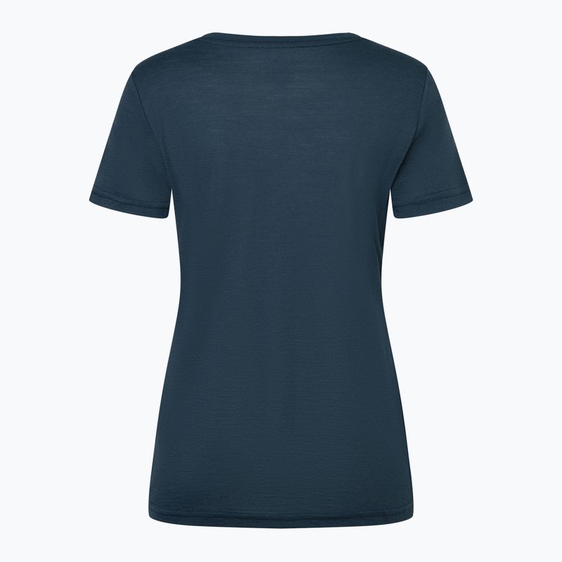 Damen-T-Shirt super.natural Preikestolen Cliffs Tee blueberry/feather grey/copper 4