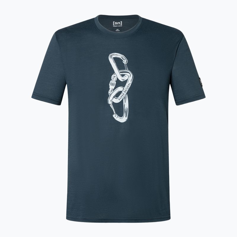 Herren T-Shirt super.natural Carabineri Tee blueberry/vapor grey 2