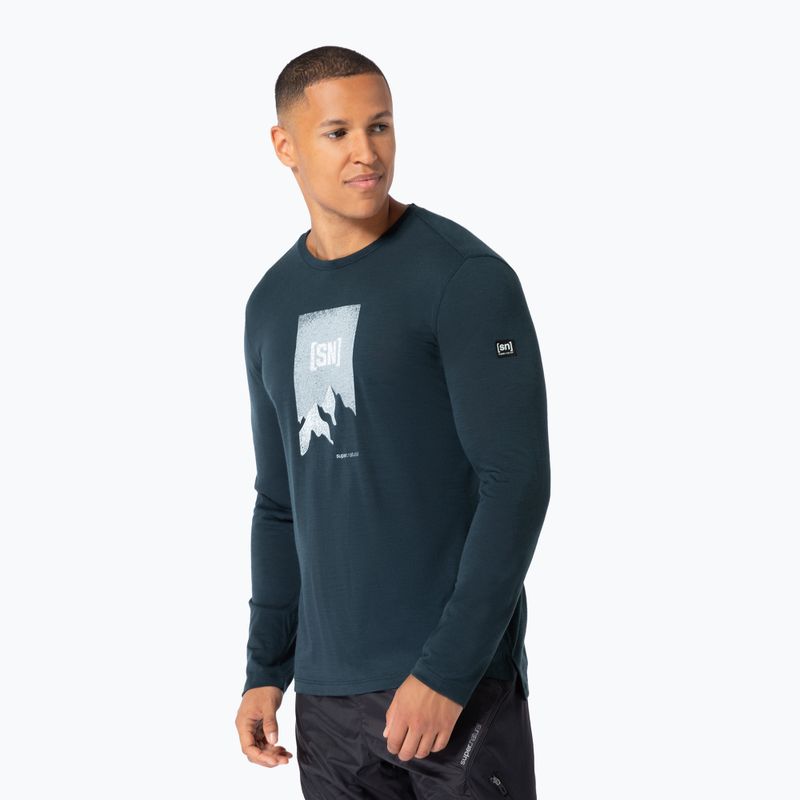 Herren Longsleeve super.natural 2 Pitch blueberry/various