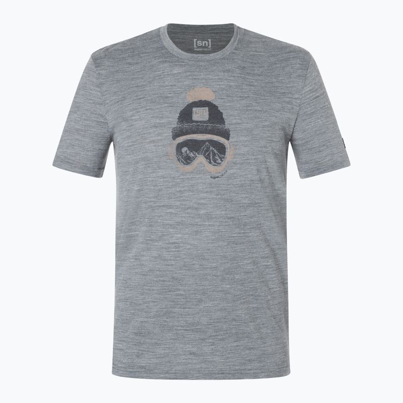 Herren-T-Shirt super.natural Gogeanie Tee cashmere grey mel/dark shadow mel/vintage khaki mel 4