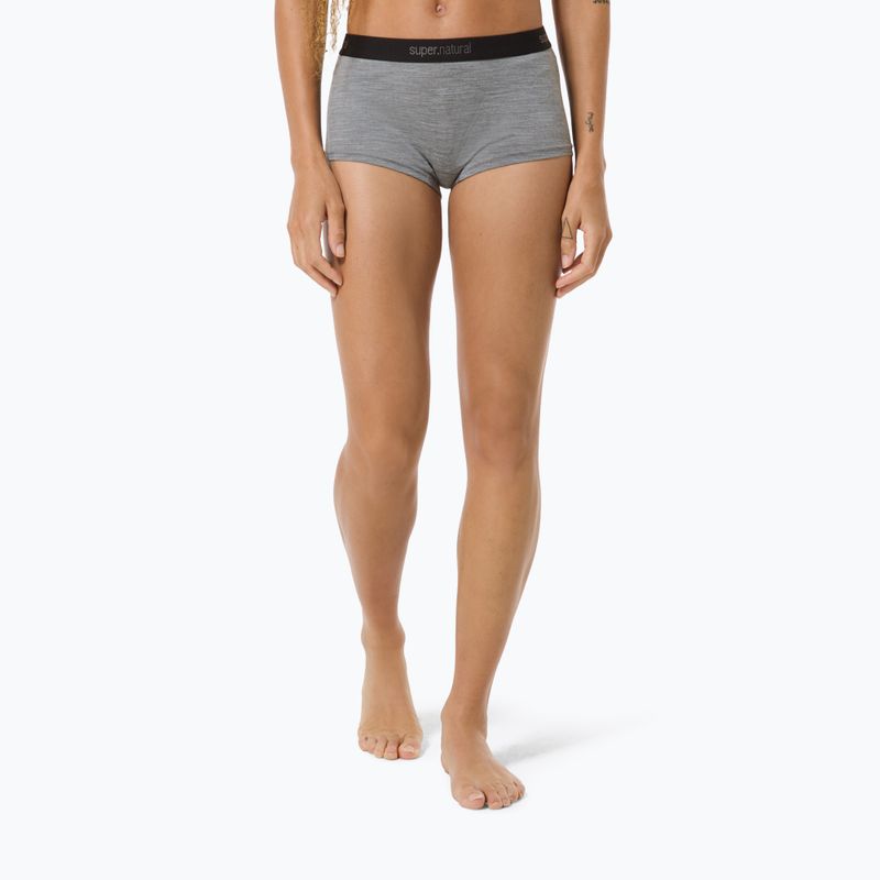Damen Thermo-Boxershorts super.natural Tundra 175 Hipser 2er Pack cashmere grey melange/cashmere grey melange 2