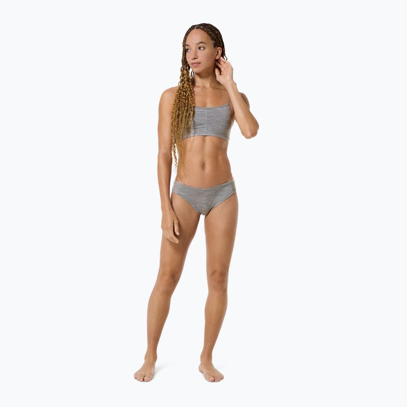 Damen Thermounterwäsche Slip super.natural Tundra 175 Thong Kaschmir Grau Melange 4