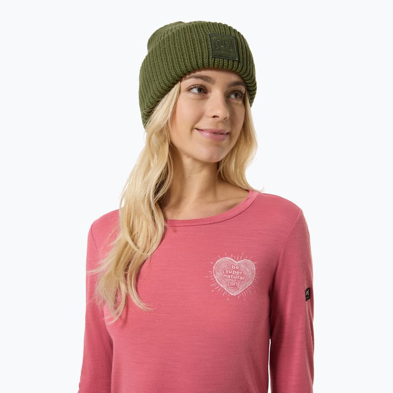 Damen-Longsleeve super.natural Little Heartwood mauve wood/white stone 3