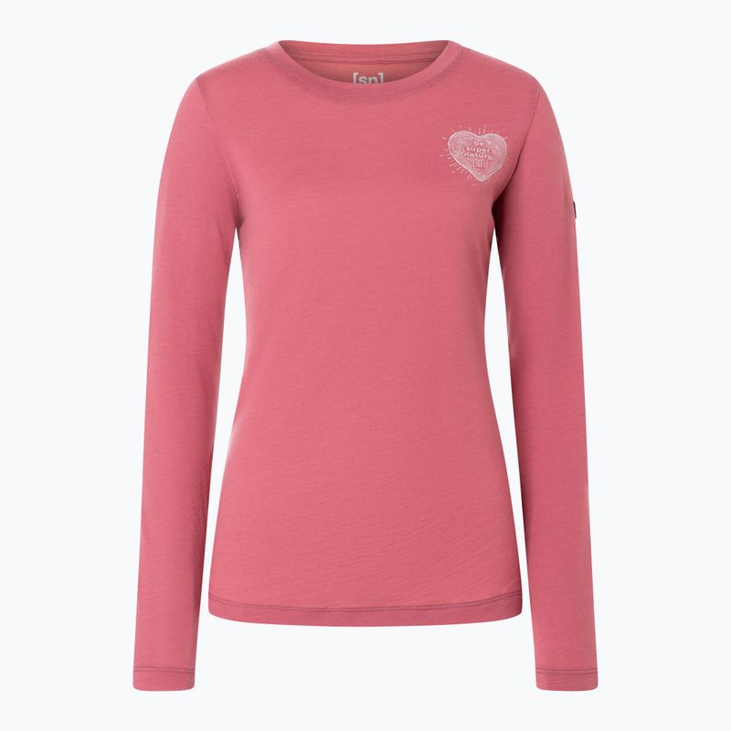 Damen-Longsleeve super.natural Little Heartwood mauve wood/white stone 4