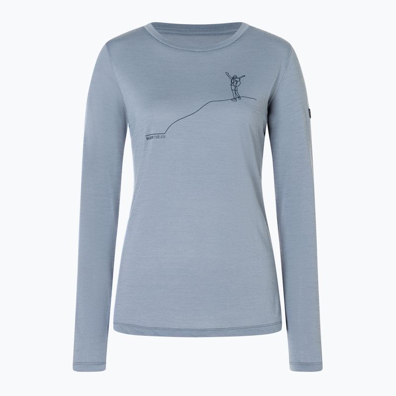 Damen-Longsleeve super.natural Bergglück flint stone/blueberry 4