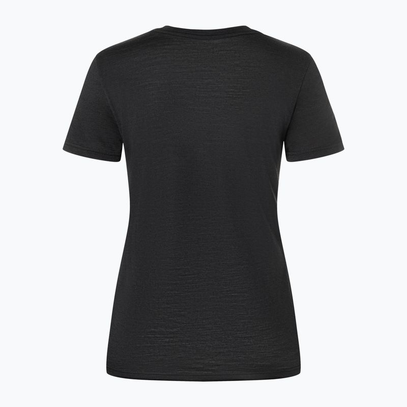 Damen-T-Shirt super.natural Little Heartwood Tee jet black/feather grey 5