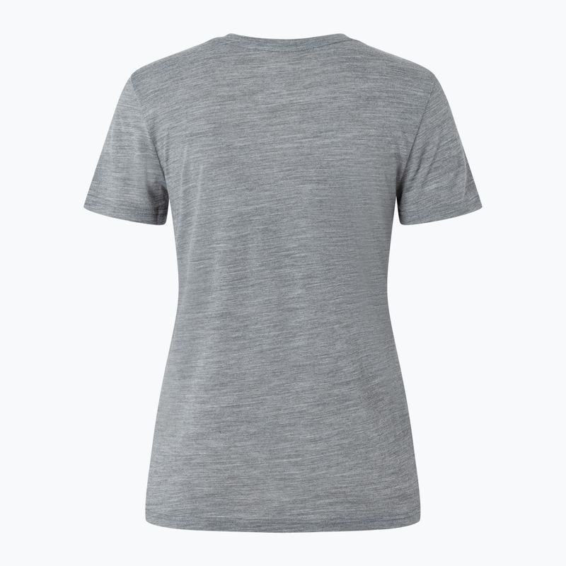 Damen T-Shirt super.natural Ornament Tee cashmere grey melange/leaf melange/white stone 5