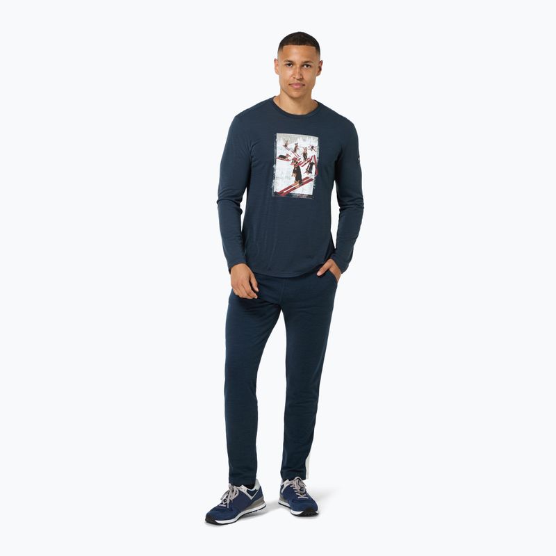 Herren-Longsleeve super.natural Dachshund Party blueberry/various 2