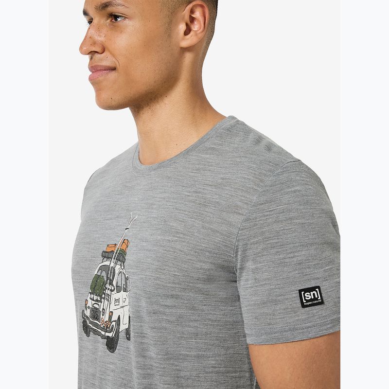 Herren-Shirt super.natural Carski cashmere grey melange/various 4