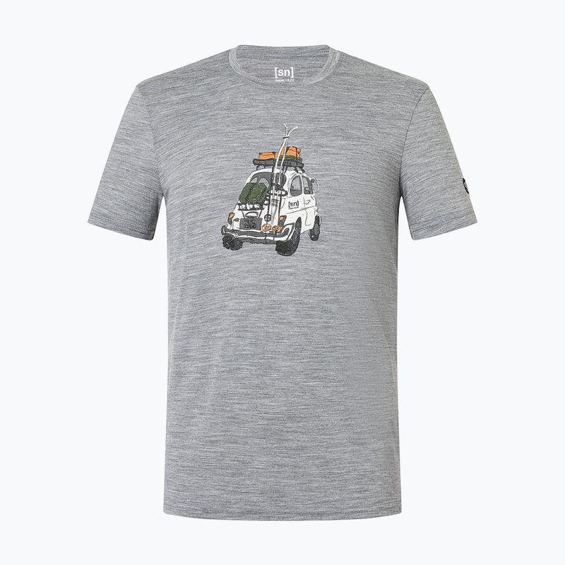 Herren-Shirt super.natural Carski cashmere grey melange/various 5