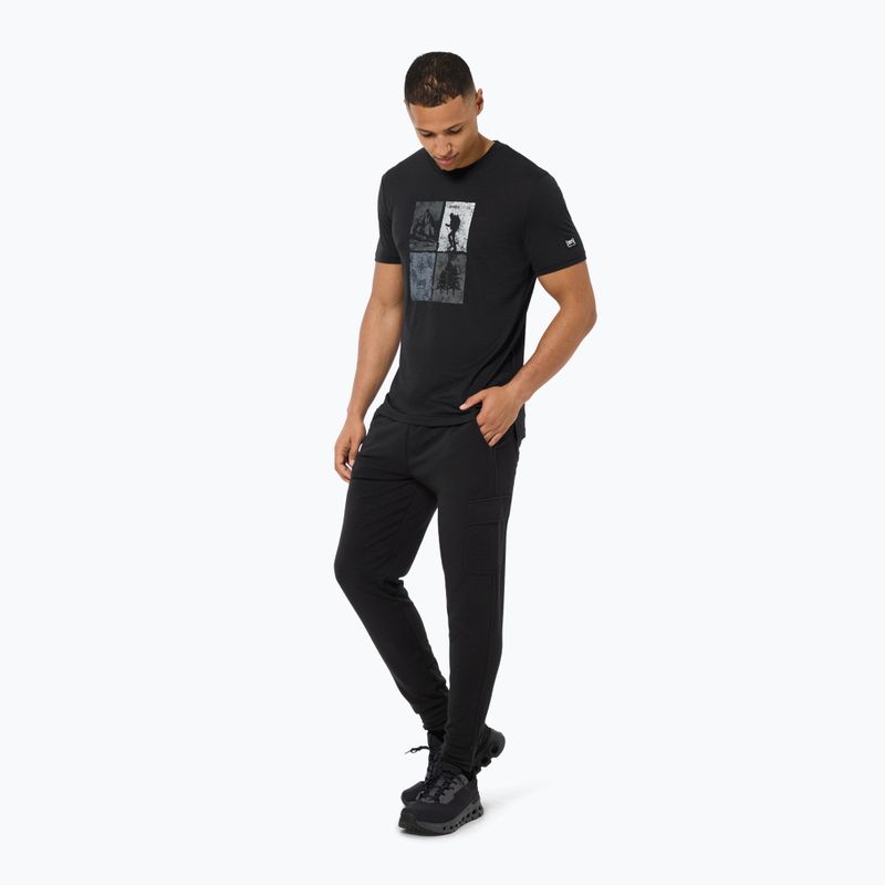 Herren T-Shirt super.natural Go Hiking Tee jet black/various 2