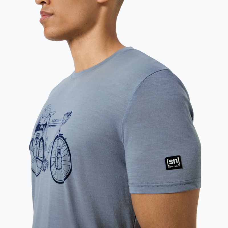 Herren Funktionsshirt super.natural Wander Wheel flint stone/blueberry 4