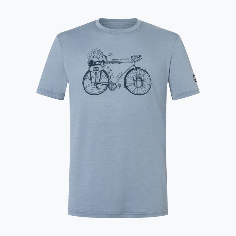 Herren Funktionsshirt super.natural Wander Wheel flint stone/blueberry 5