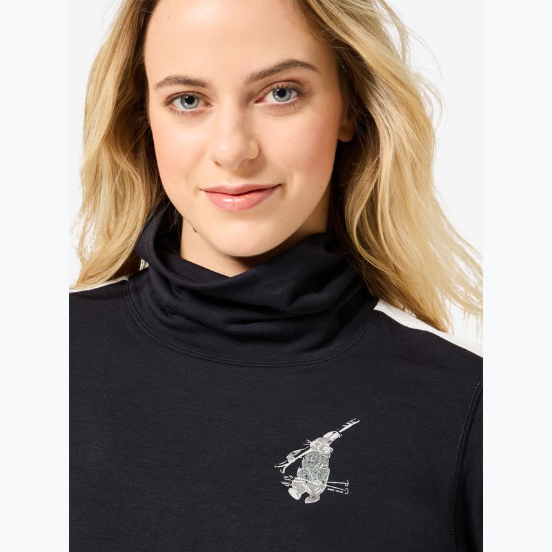 Damenpullover super.natural Bunny Roll Neck jet black/f.white/various/eucalyptus gl 3