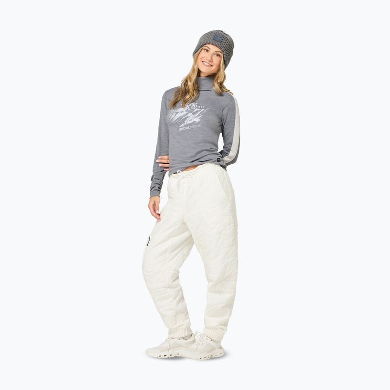 Damenpullover Super.Natural Freeride Roll Neck cashmere grey melange / f. white / f. white 2