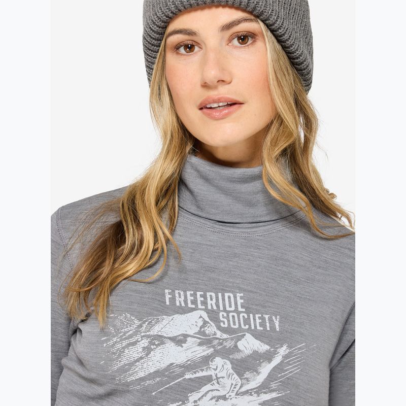 Damenpullover Super.Natural Freeride Roll Neck cashmere grey melange / f. white / f. white 3