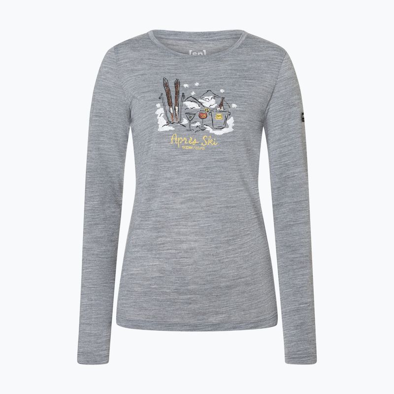Damen-Longsleeve super.natural Apres Ski cashmere grey melange/various 5