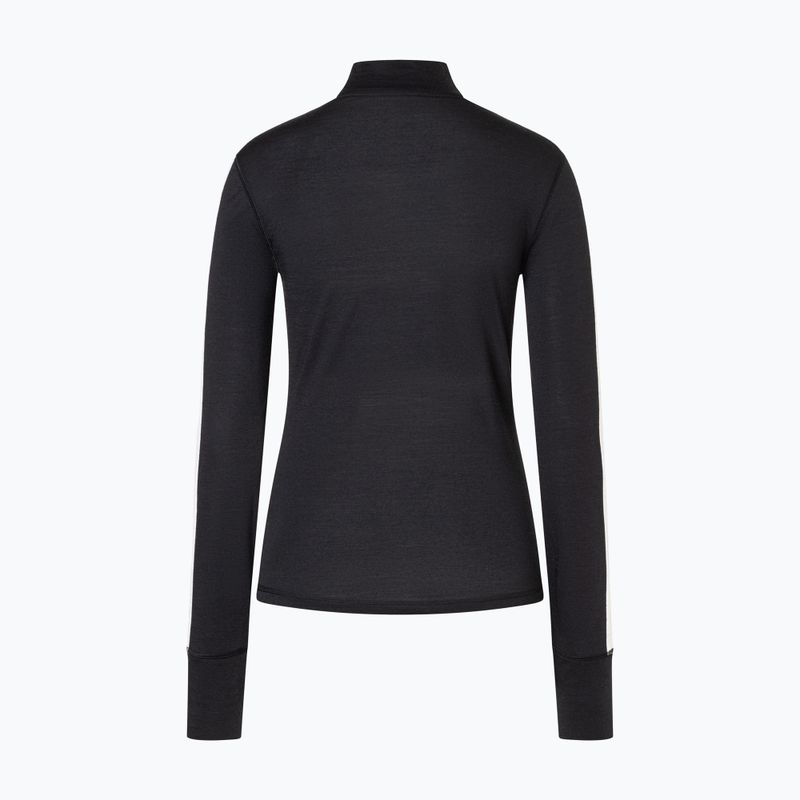Damen-Longsleeve super.natural KryTeeede Col T-Neck Light jet black/white/mountain trail gl/white 5