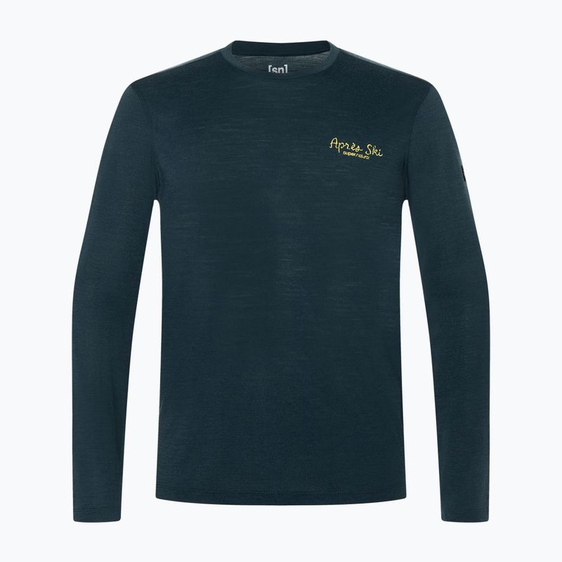 Longsleeve Herren super.natural Apres Ski blueberry/various 5