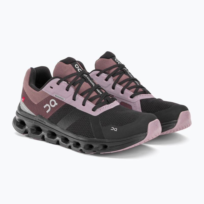 Damen Laufschuhe On Cloudrunner Waterproof schwarz-braun 5298636 6