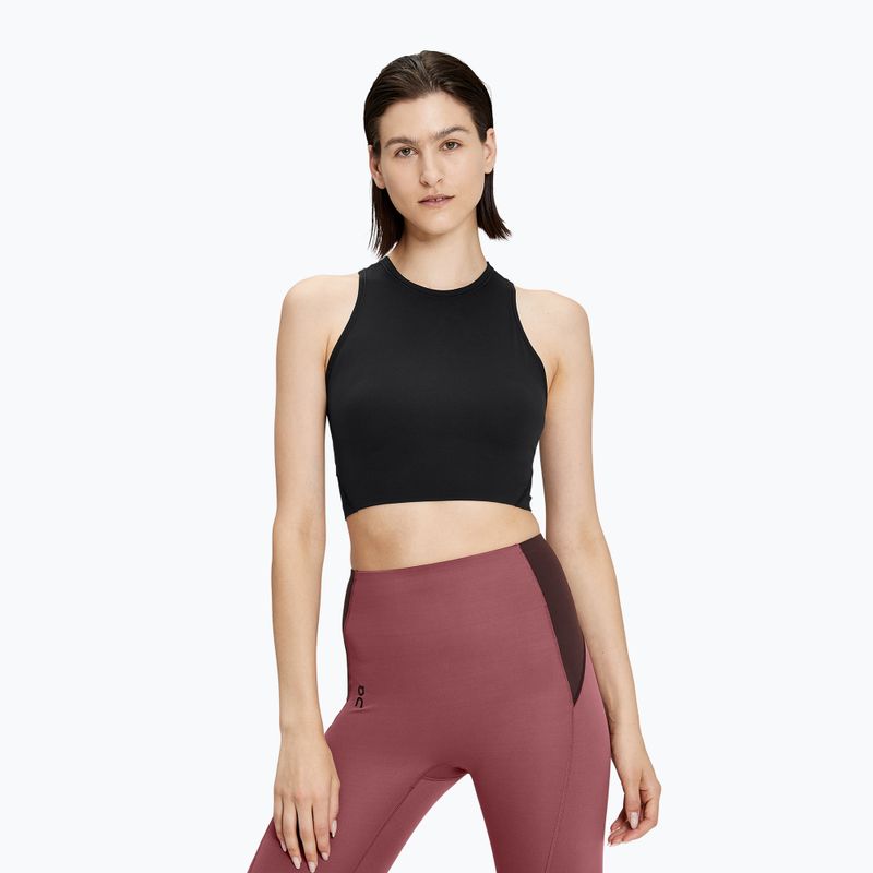 On Running Movement Crop schwarzes Damen-T-Shirt