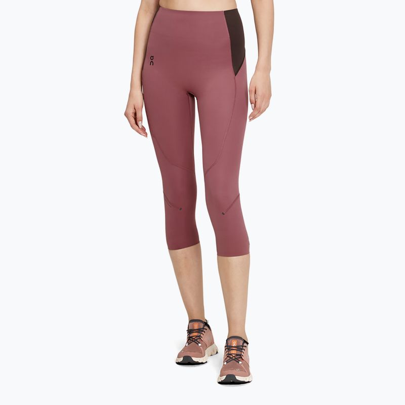 Leggings Damen On Running Movement 3/4 cherry/ox