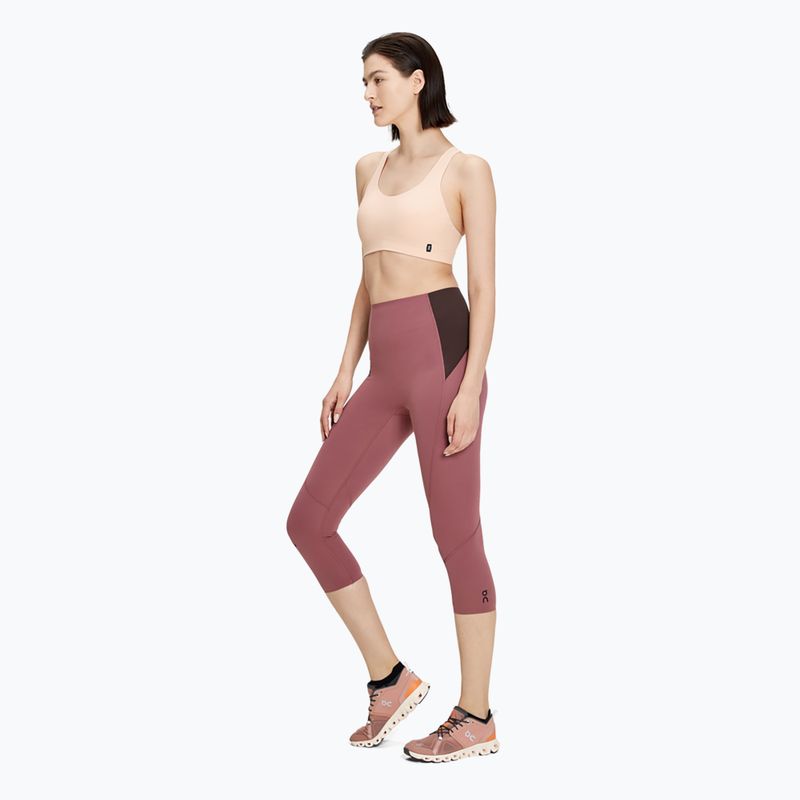 Leggings Damen On Running Movement 3/4 cherry/ox 2