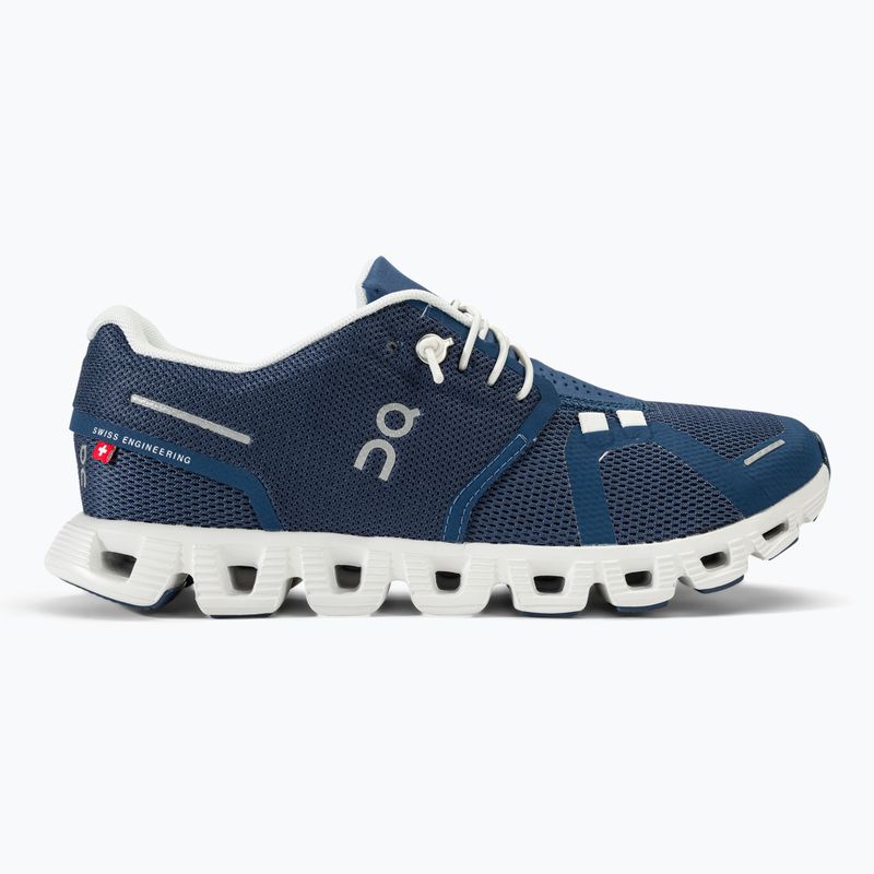 Damen On Cloud 5 denim/weiß Laufschuhe 2