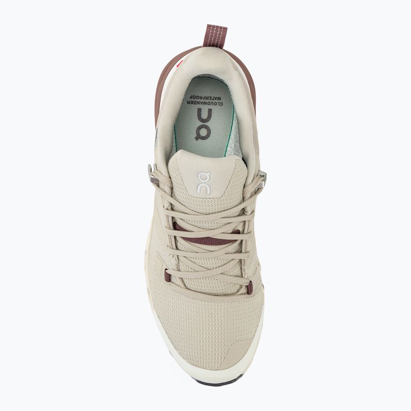 Damen-Trekking-Schuhe On Running Cloudwander Wasserdicht Sand/Elfenbein 5