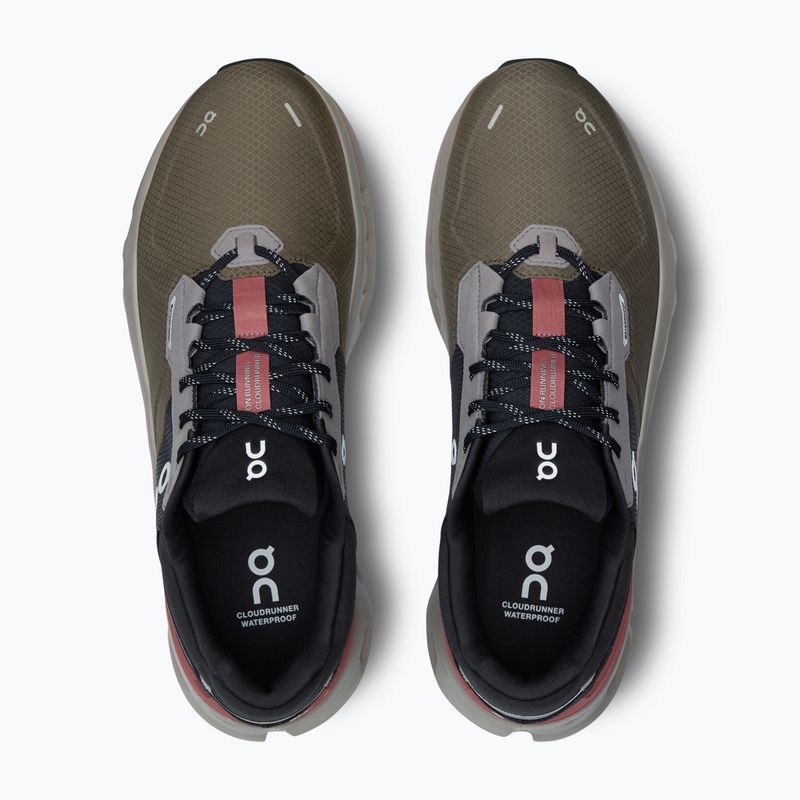 Herren On Running Cloudrunner 2 Wasserdicht oliv/mahagoni Laufschuhe 6