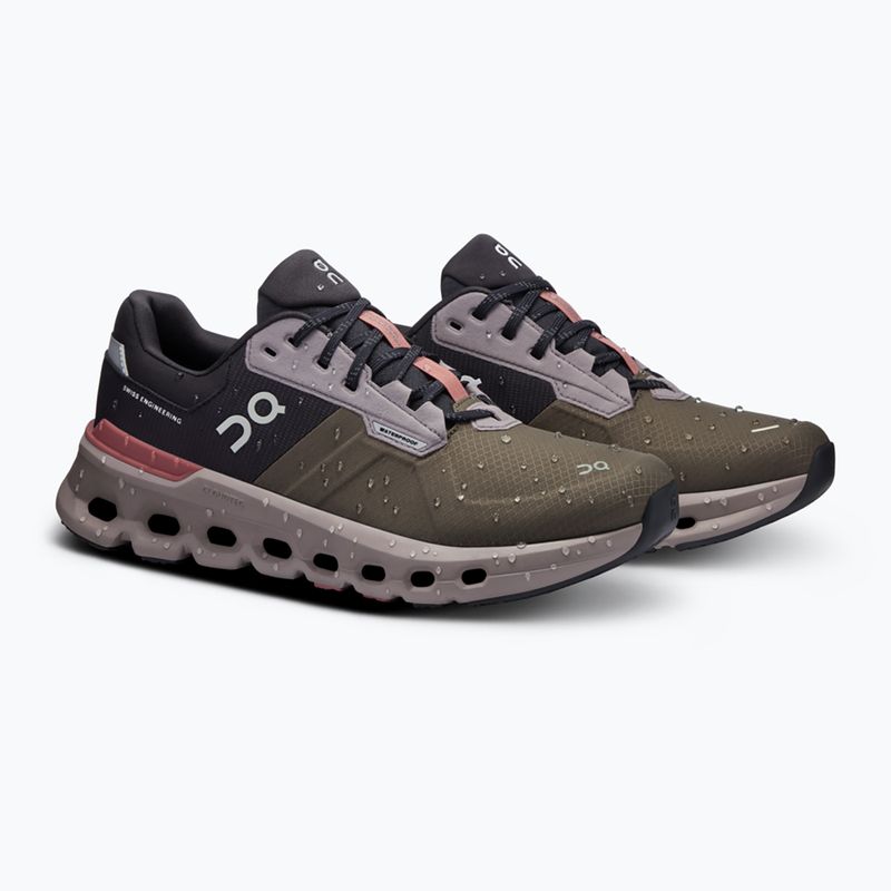 Damen On Cloudrunner 2 Wasserdicht oliv/mahagoni Laufschuhe 8