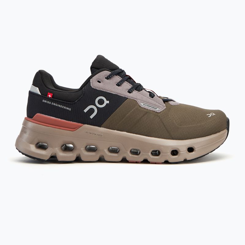 Damen On Cloudrunner 2 Wasserdicht oliv/mahagoni Laufschuhe 2