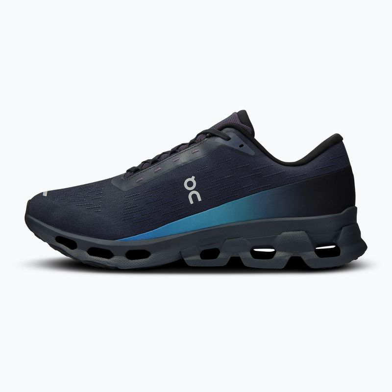Herren On Cloudspark schwarz/blaubeere Laufschuhe 10