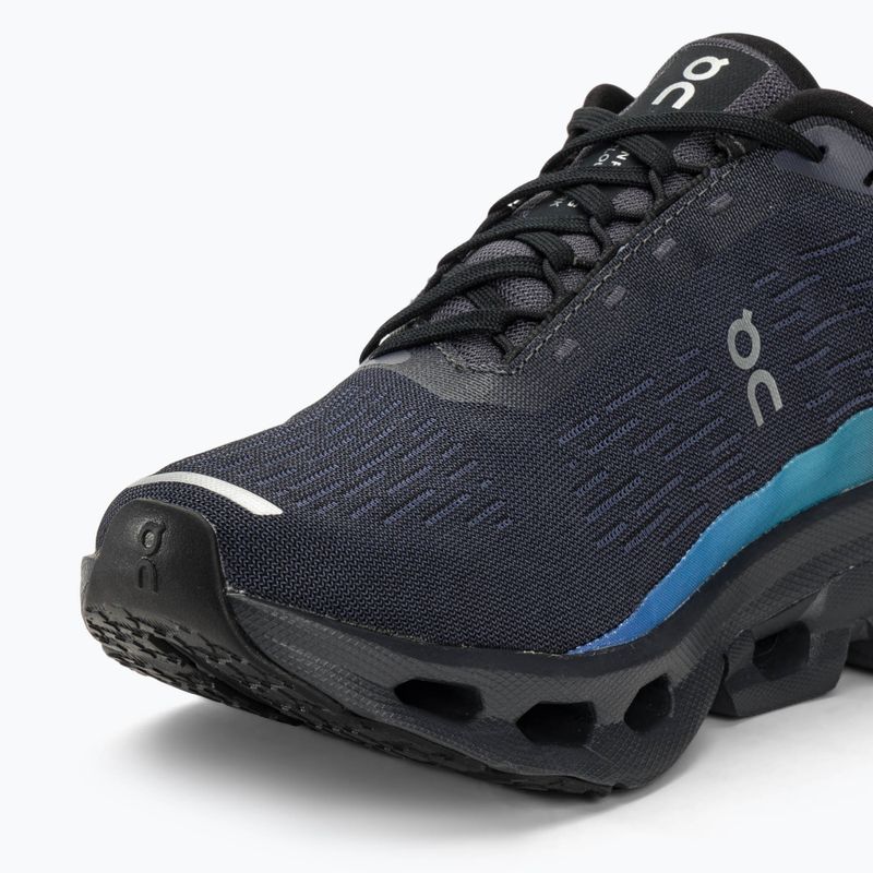 Women's On Cloudspark schwarz/blaubeerfarben Laufschuhe 7