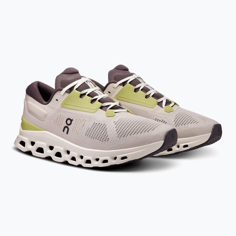 Herren Laufschuhe On Cloudstratus 3 Perle/Elfenbein 8
