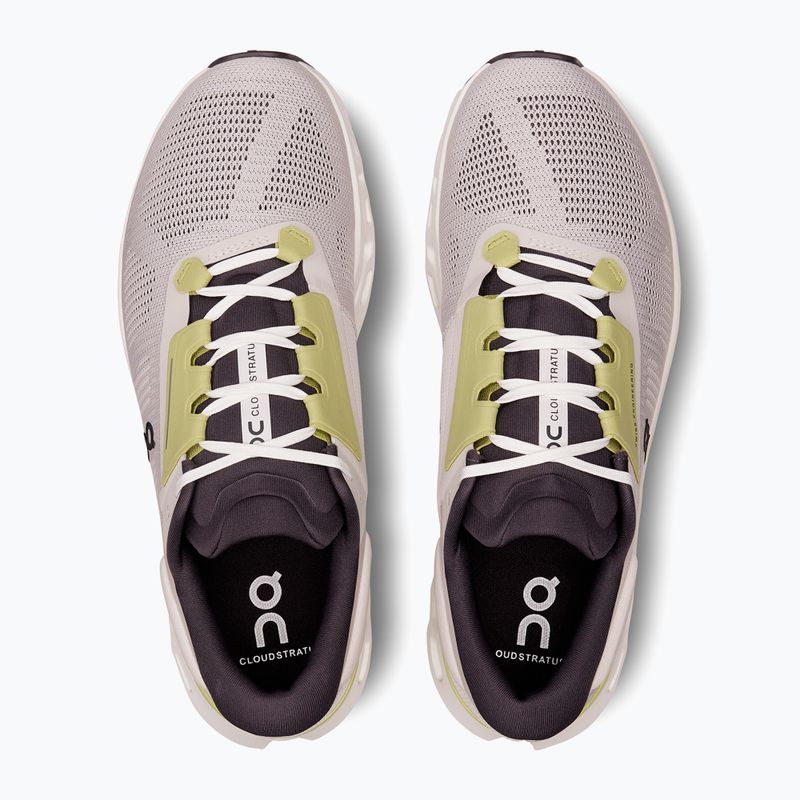Herren Laufschuhe On Cloudstratus 3 Perle/Elfenbein 13