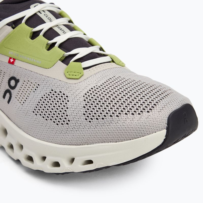 Herren Laufschuhe On Cloudstratus 3 Perle/Elfenbein 7